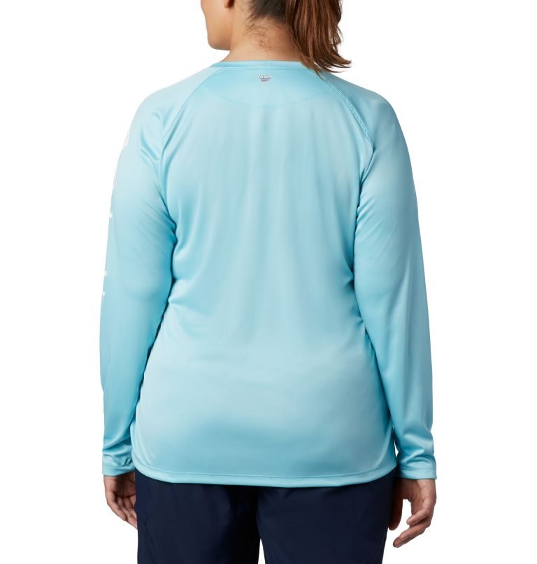 Women's Columbia PFG Tidal Tee II Long Sleeve Sweatshirts Turquoise | Plus Size CA-J6830